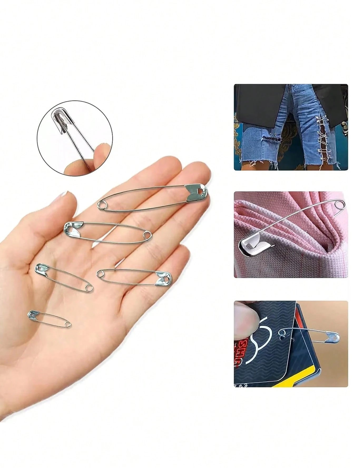 260Pcs Pins Rust Resistant Silver Pins For DIY Crafts Sewing Accessories