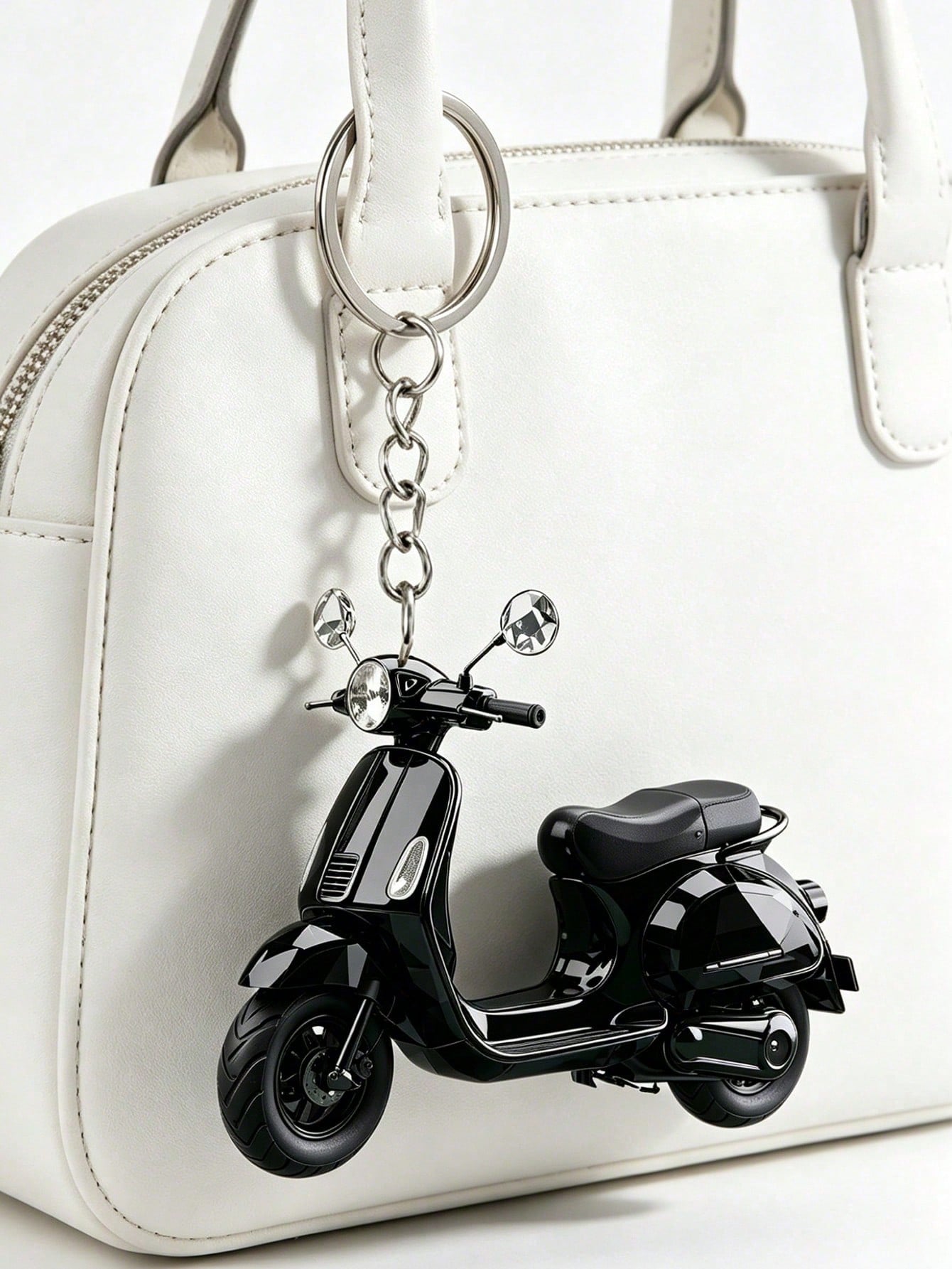 2D Acrylic Motorcycle Keychain, Cute Flat Electric Scooter Keyring, Fashionable Bag Charm/Car Key Accessory, Daily Decorative Gift, Suitable For Backpack, Wallet, Phone, Earphone, Car Hanging Ornament