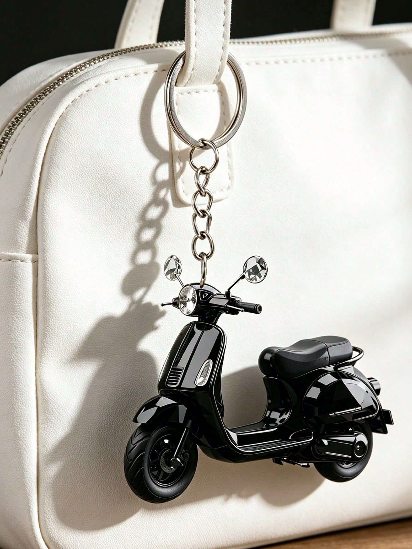 2D Acrylic Motorcycle Keychain, Cute Flat Electric Scooter Keyring, Fashionable Bag Charm/Car Key Accessory, Daily Decorative Gift, Suitable For Backpack, Wallet, Phone, Earphone, Car Hanging Ornament