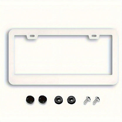 2pc Cute Blue And Purple Bow Aluminum License Plate Frames- Rustproof, Includes Screws, Standard U.S. Vehicle Fitment, Perfect Car Accessories For Women, Car Decoration| Fun Design| Including S