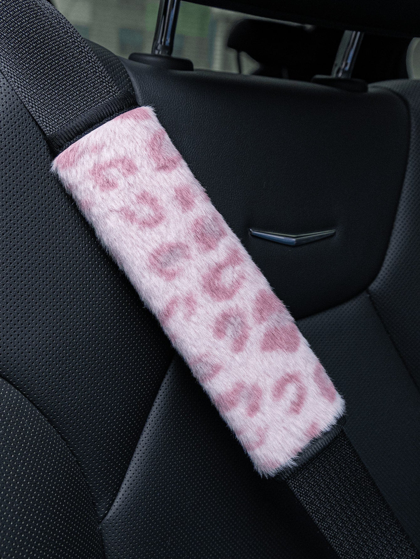 2pcs/1pc Fashion Leopard Print Car Seat Belt Covers, Made Of Soft Plush Material, Provide Warm And Comfortable Neck Support For Women And Men, Cute Car Interior Accessory, Fits All Cars, Trucks And SU
