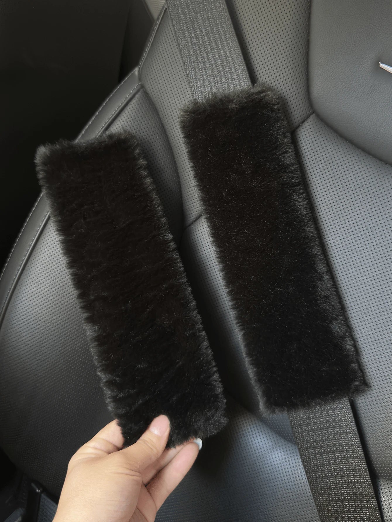 2pcs/1PC Shoulder Protection Cover For Car Seat Belts, Winter Plush Anti Pinch Marks, Cross Bag With Shoulder Protection Cover, Backpack Cover, Universal,Pink Car Stuff