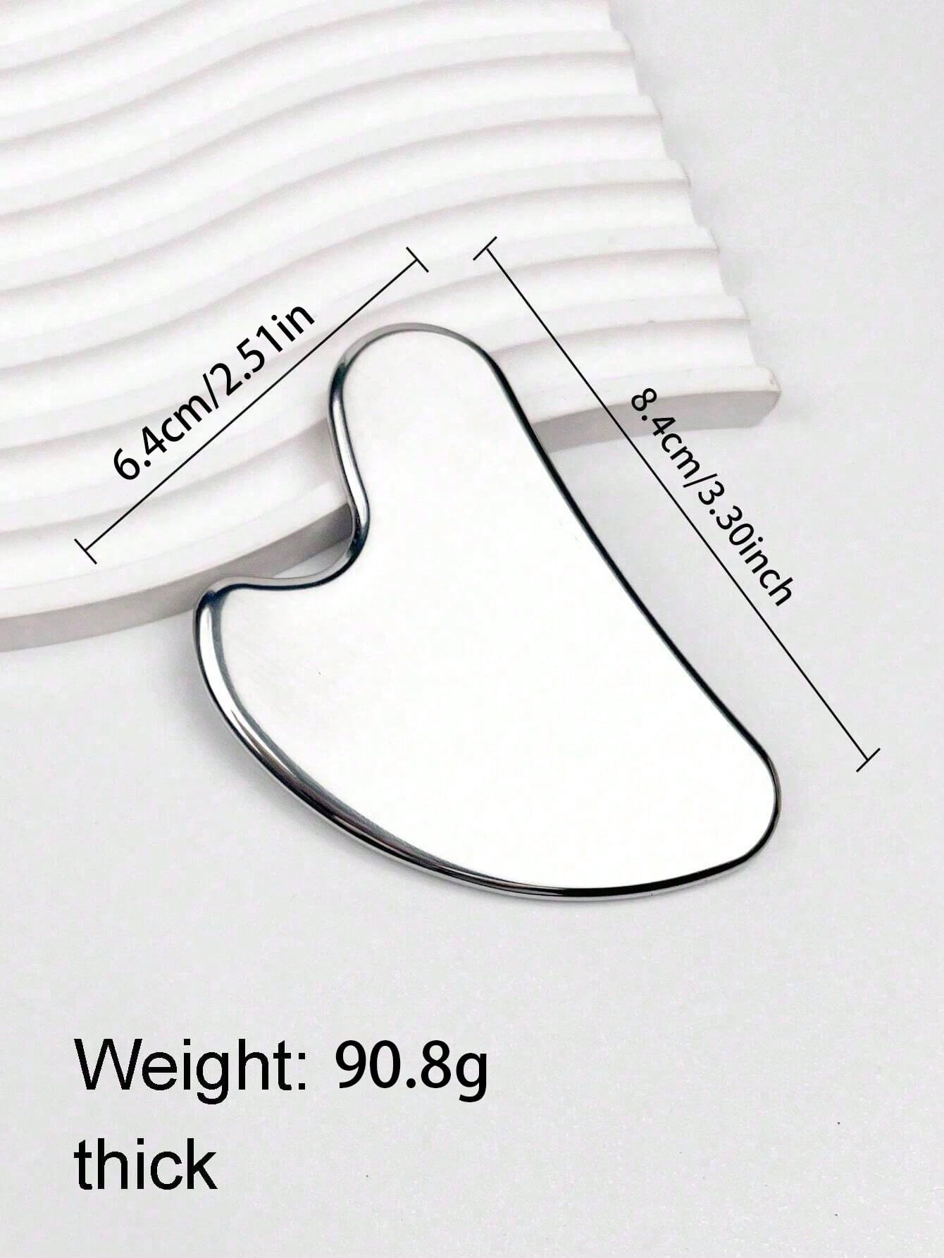 2pcs/1pc Stainless Steel Heart-Shaped Gua Sha Board Facial Massage Tool, Portable Muscle Relaxation Massage Board, Stainless Steel Gua Sha Facial Tool, Suitable For Face And Body, Reduce Puffiness, Ey