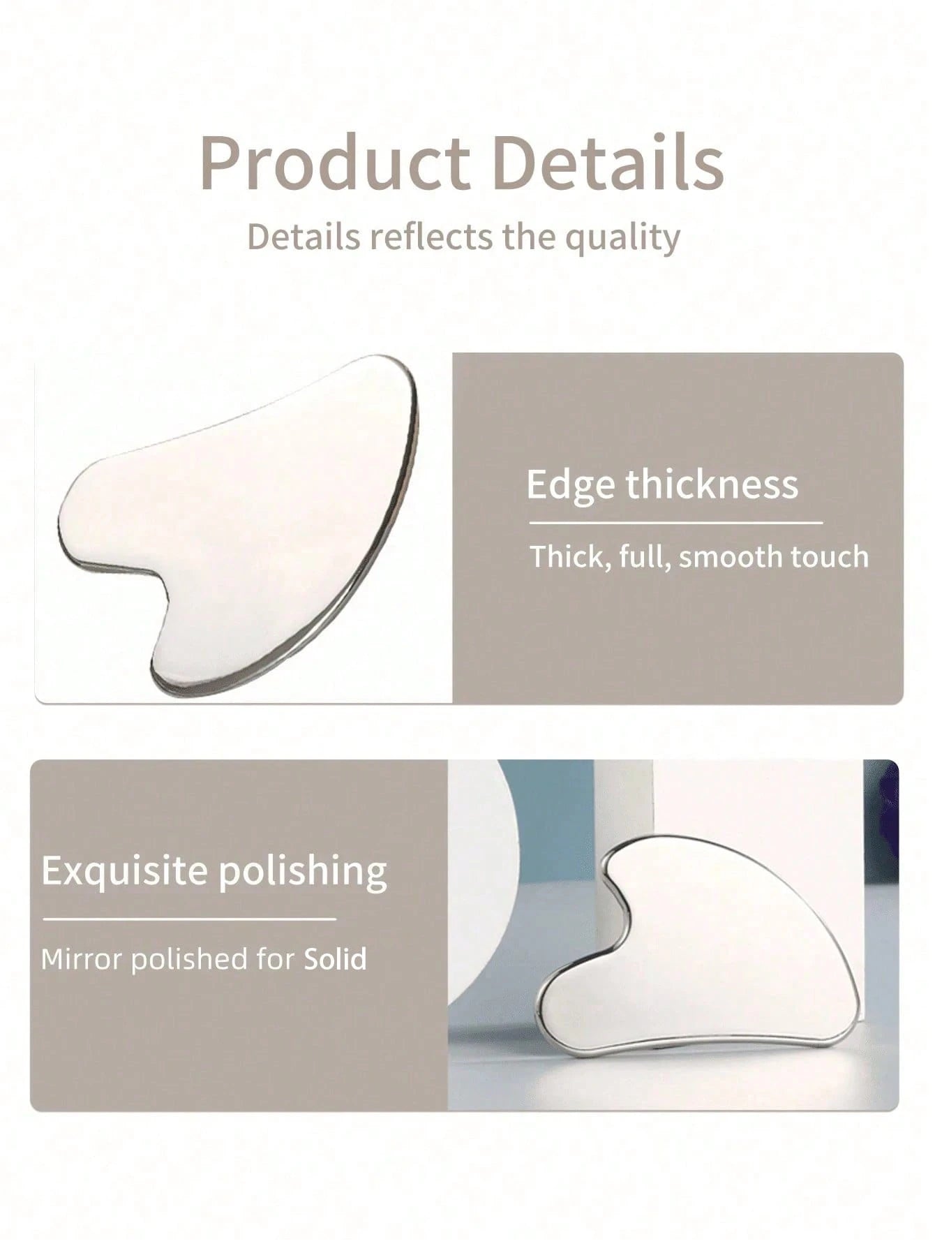 2pcs/1pc Stainless Steel Heart-Shaped Gua Sha Board Facial Massage Tool, Portable Muscle Relaxation Massage Board, Stainless Steel Gua Sha Facial Tool, Suitable For Face And Body, Reduce Puffiness, Ey