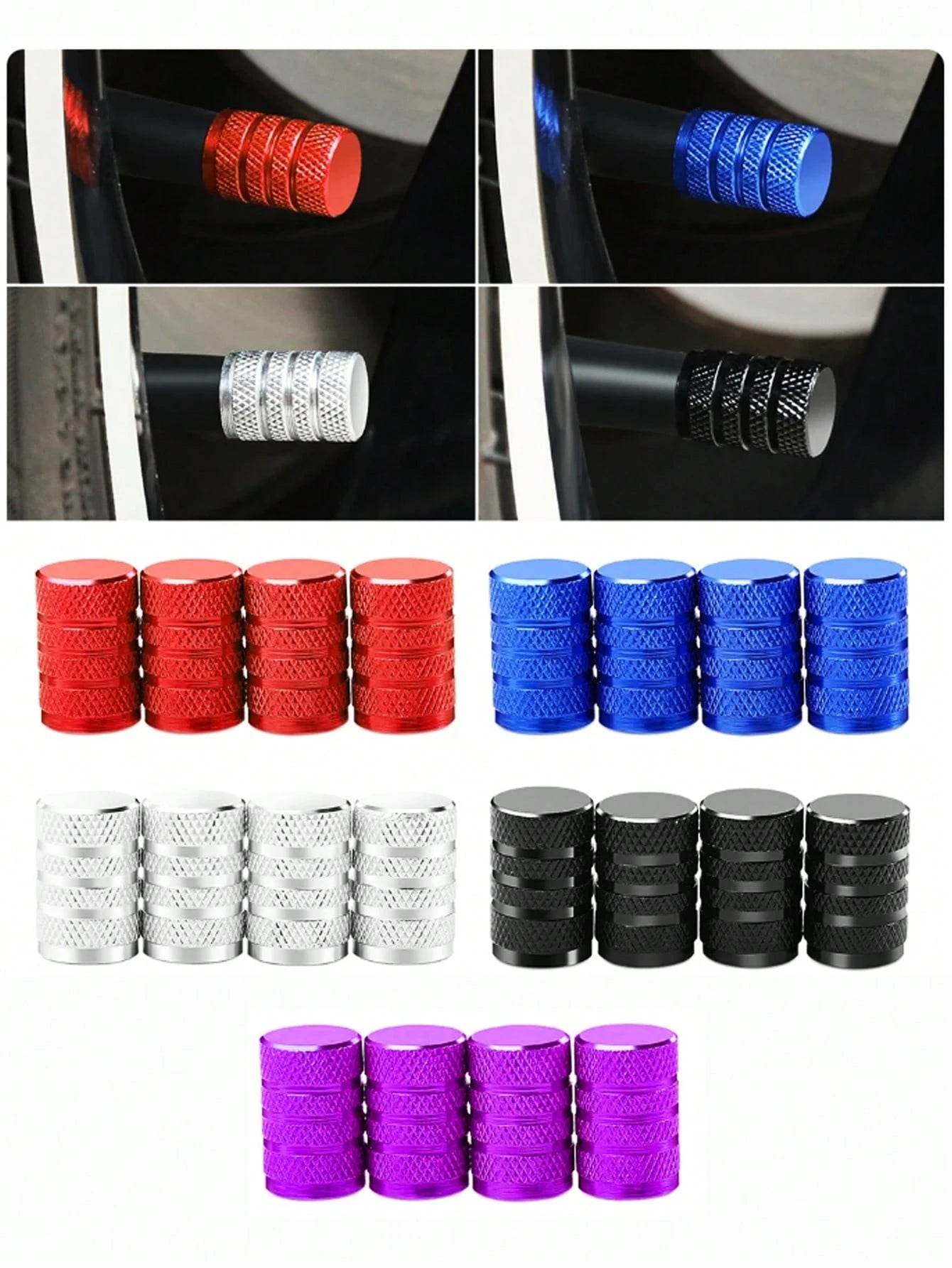 2pcs/4pcs Pack Valve Stem Caps, Car Tire Wheel Hub Lights, Valve Stem, Car Tire Valve Stem Caps, 4pcs Pack Luminous Tire Valve Stem Caps, Glowing Car Wheel Hub Valve Stem Caps, Fluorescent Car Tire Va