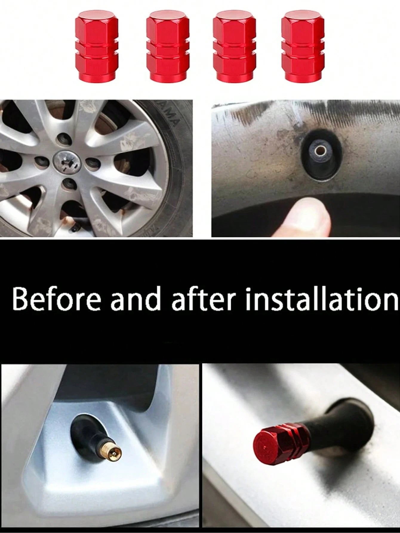 2pcs/4pcs Tire Valve Stem Caps, Car Wheel Rim Lights, Tire Valve Stems, Car Tire Valve Stem Caps, 4pcs Glow-In-The-Dark Tire Valve Stem Caps, Luminous Car Wheel Valve Stem Caps, Fluorescent Car Tire V