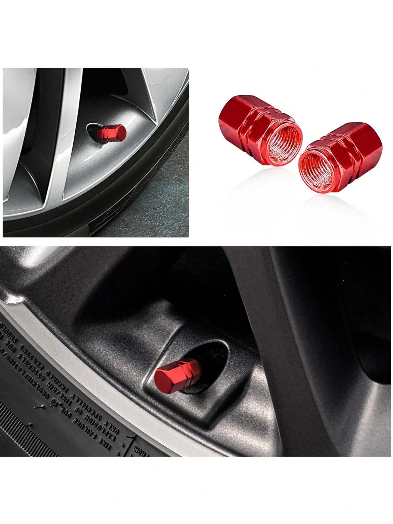 2pcs/4pcs Tire Valve Stem Caps, Car Wheel Rim Lights, Tire Valve Stems, Car Tire Valve Stem Caps, 4pcs Glow-In-The-Dark Tire Valve Stem Caps, Luminous Car Wheel Valve Stem Caps, Fluorescent Car Tire V