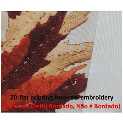 2pcs Autumn Maple & Ginkgo Leaf Pillow Covers, Vintage Autumn Tree Leaf Print, Single-Sided 2D Flat Printing, Non-3D Real Embroidery, Soft Comfortable Polyester Cushion Covers, 45*45cm (18*18in), Zipp