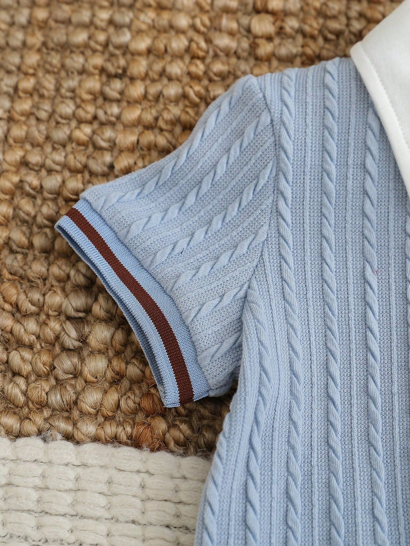 2pcs Baby Boy Cute Blue Summer Gentleman Set,Knitted Jacquard Shirt With Bow Tie,Bear Patch,Shorts,Carrer Day,Back-To-School Birthday Wedding Outfit