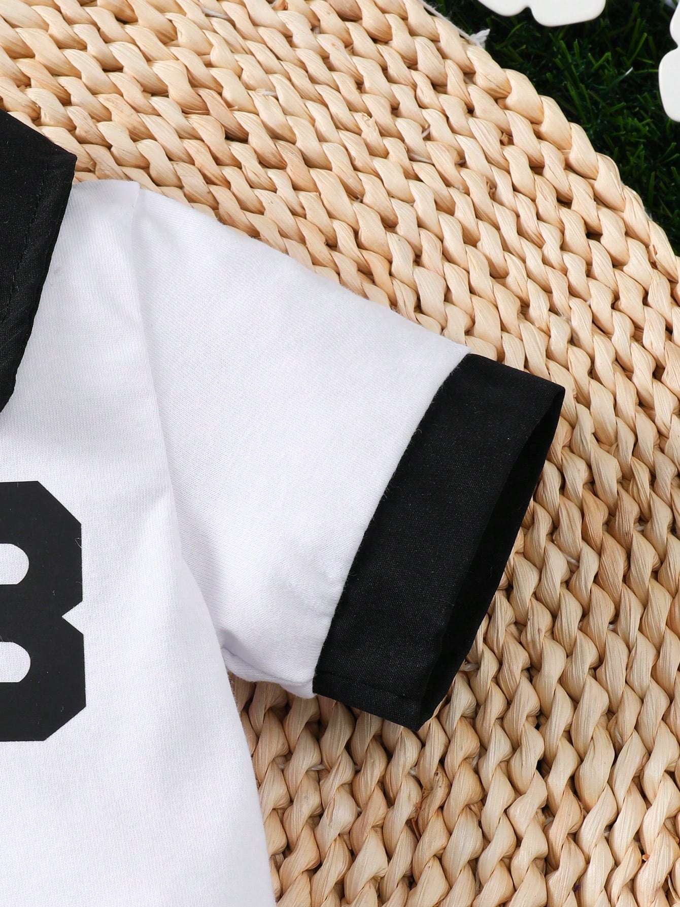 2pcs Baby Girls' Summer Collegiate Style Letter Print Collar Shirt & Pleated Skirt Set, Outdoor Outfit