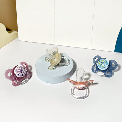 2pcs Baby Pacifiers, Printed Pacifiers Suitable For Baby Boys And Girls Day And Night Use, Perfect Gift For New Parents