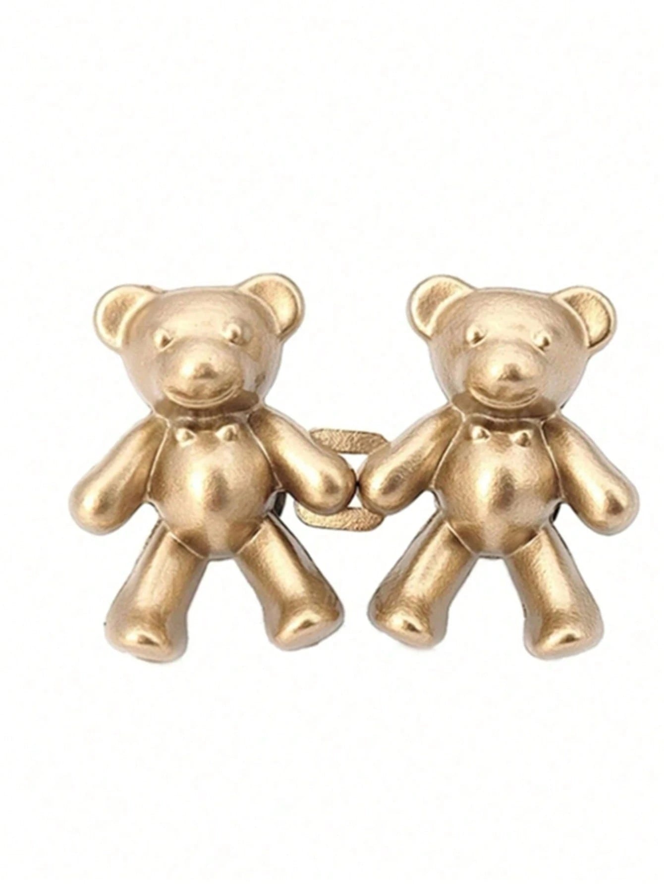 2pcs Bear Pattern Sewing Buttons For Jeans, No-Sew Detachable Bear Waist Buckle Pants Waist Adjuster, Decorative Buttons For Skirts, Pants Waist Adjustable Buttons