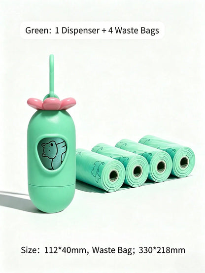 2pcs Capsule Pet Waste Bag Dispenser, Portable Waterproof Durable Plastic Material, Suitable For Dog Walking, Outdoor Travel And Daily Use, Cute Pet Cleaning Storage Accessory