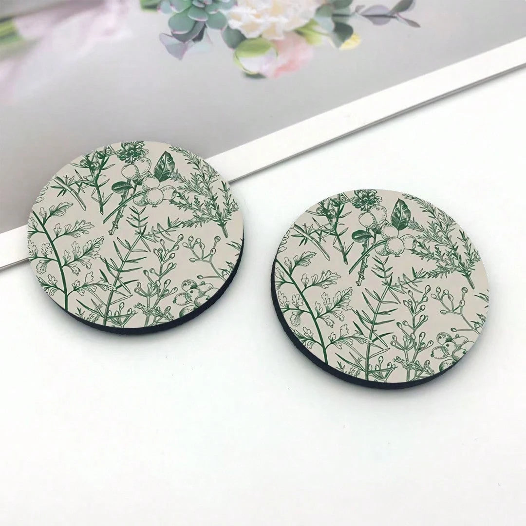 2pcs Car Cup Coaster Stylish & Durable Fast-Drying Non-Slip Car Cup Mat