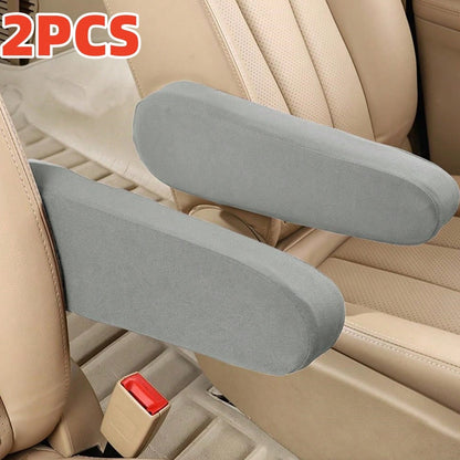 2Pcs Car Front Seat Armrest Covers, Cloth Fabric Armrest Protectors, Direct Replacement Center Console Lid Armrest Cover Skin, Universal Accessories For Car, SUV, Truck And Van