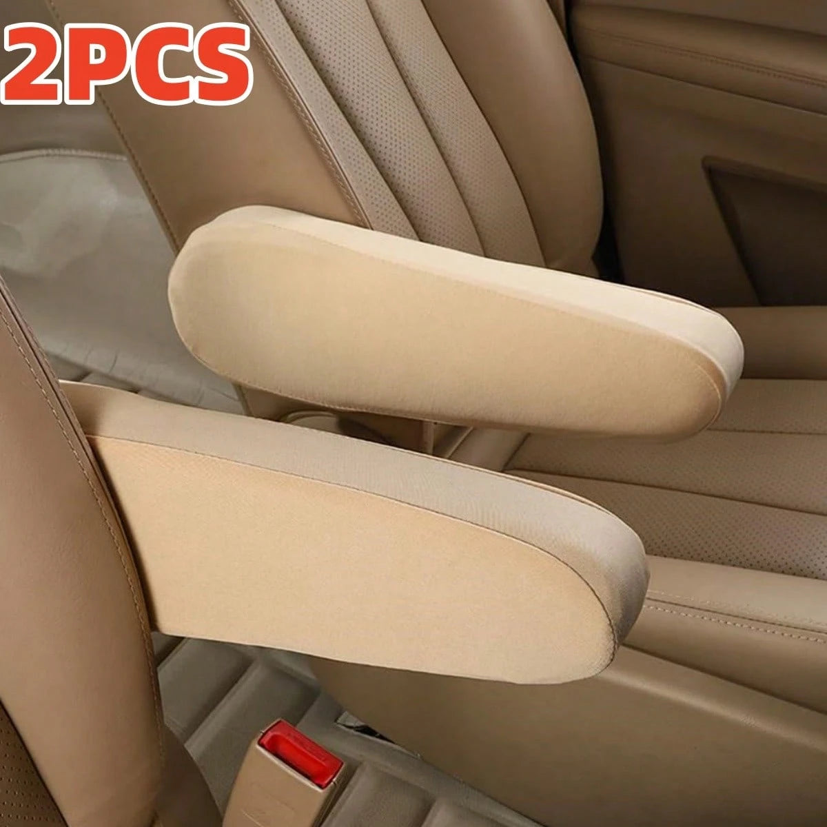 2Pcs Car Front Seat Armrest Covers, Cloth Fabric Armrest Protectors, Direct Replacement Center Console Lid Armrest Cover Skin, Universal Accessories For Car, SUV, Truck And Van
