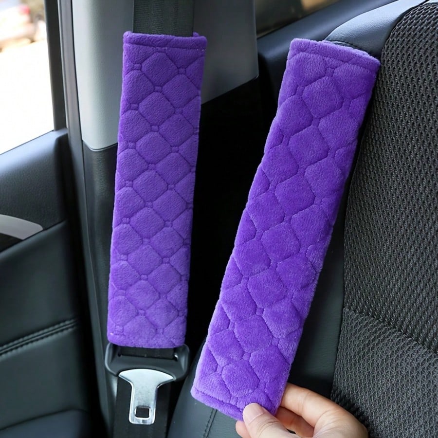 2pcs Car Seat Belt Covers, Comfortable Shoulder Pads, Suitable For Adults & Teenagers