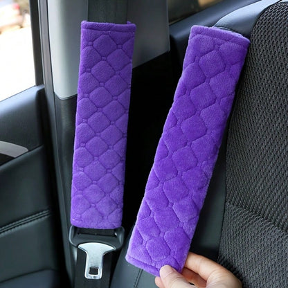 2pcs Car Seat Belt Covers, Comfortable Shoulder Pads, Suitable For Adults & Teenagers