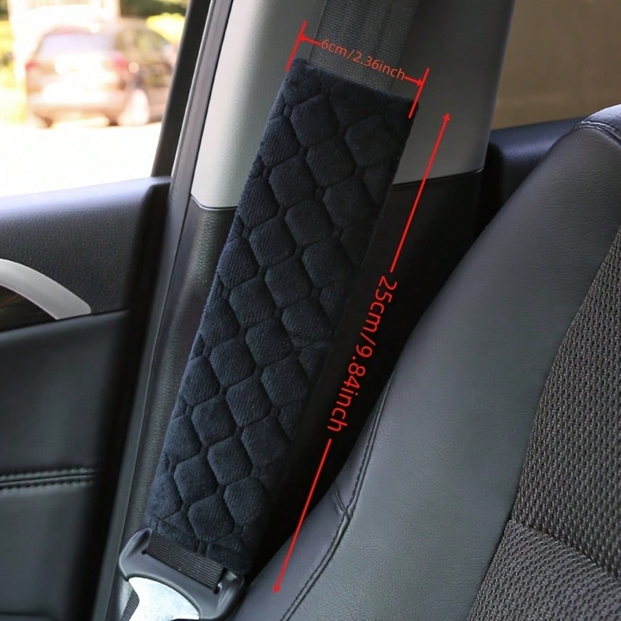 2pcs Car Seat Belt Covers, Comfortable Shoulder Pads, Suitable For Adults & Teenagers