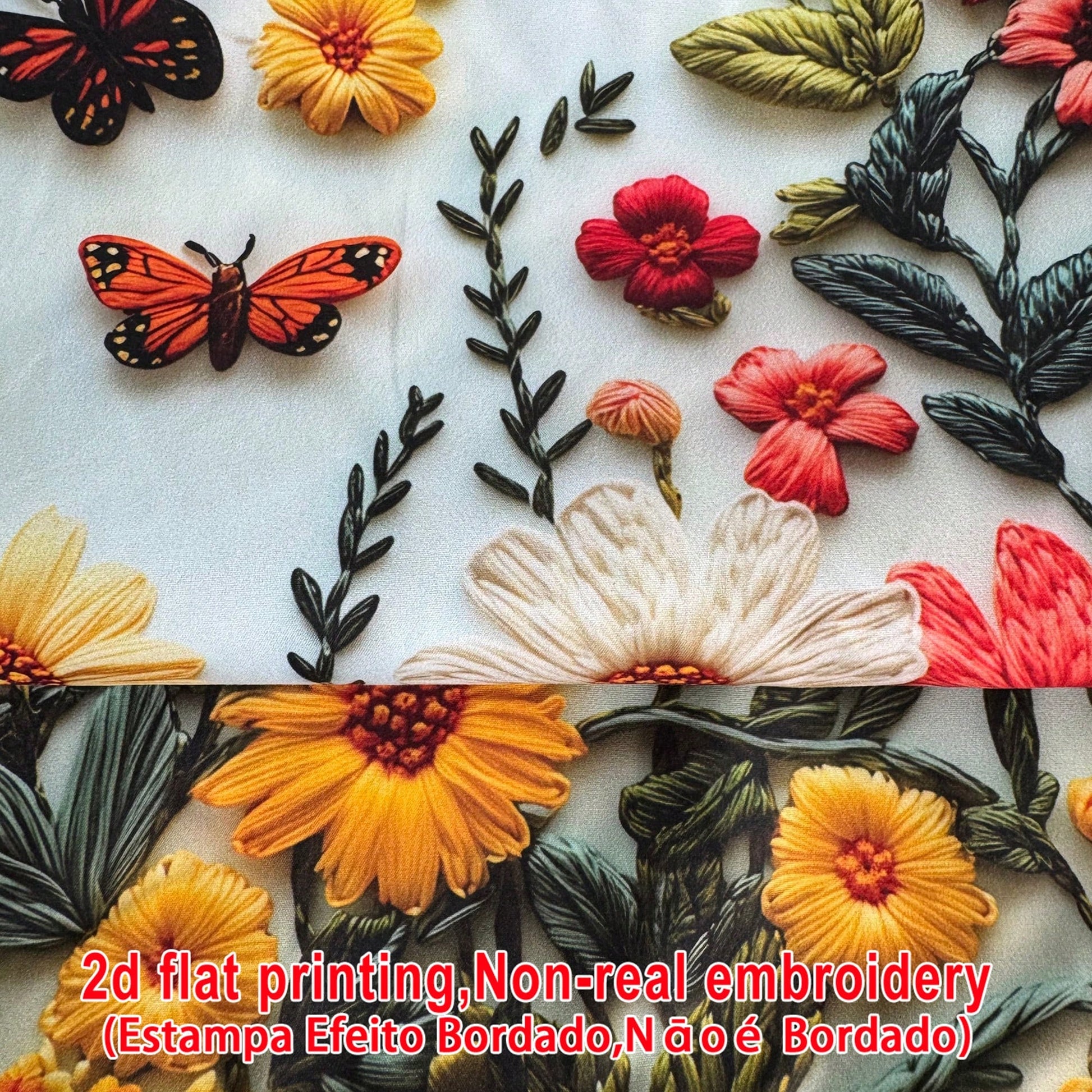 2pcs Floral Print Throw Pillow Covers (Pillow Pattern Is Printed, Not Embroidered), Spring Flower & Butterfly Pattern, Spring Decor, Polyester Fabric Cushion Cover, Bedroom Decor| Pastoral Style, Mac