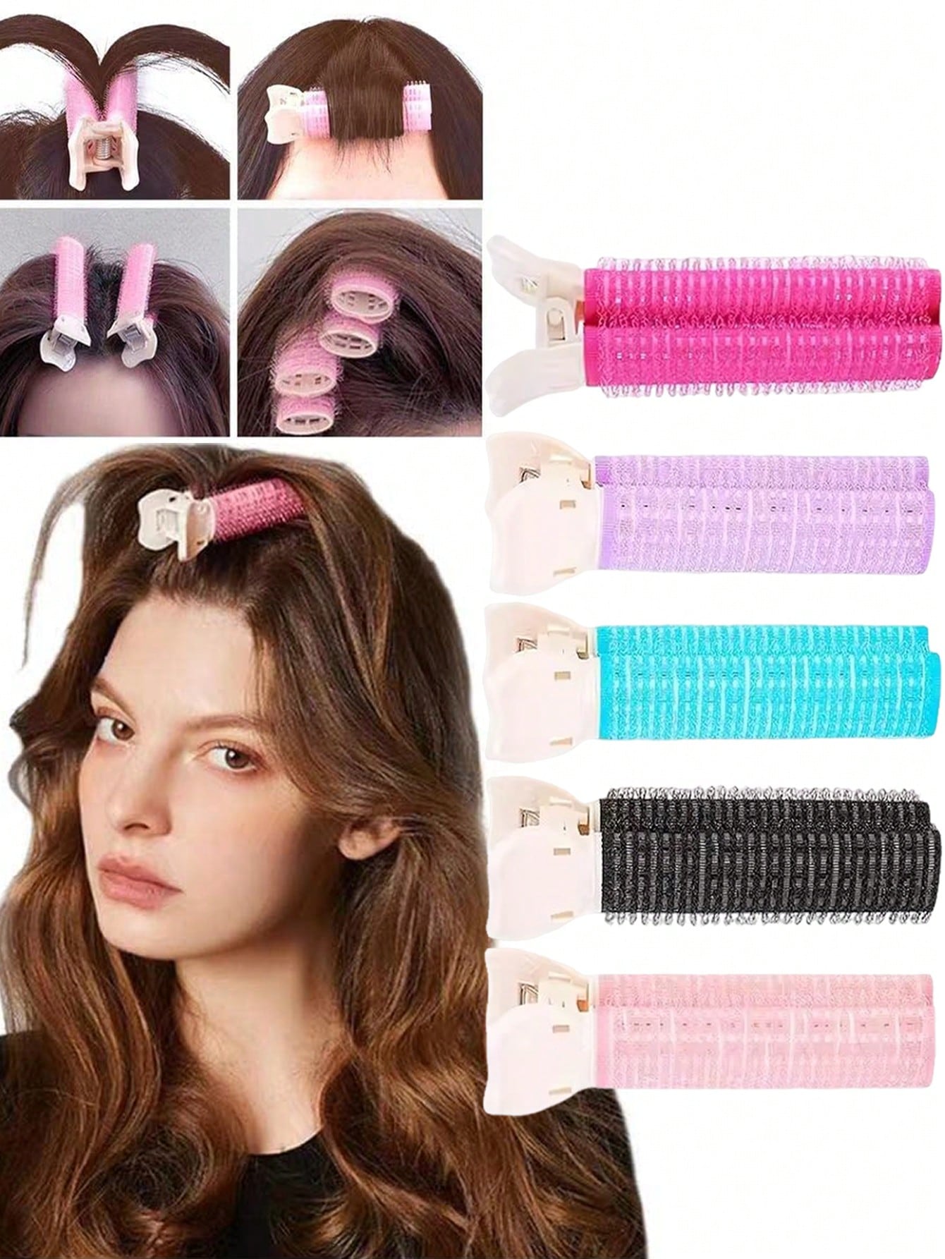 2pcs Hair Fiber Clip For Root Volumizing, Lazy Hair Clip, Top Hair Styling Tool/Curling Iron Accessory, Heatless Curling Iron, Volumizing Hair, Heatless Styling Tool, Lazy Hair Clip Top Hair Styling C