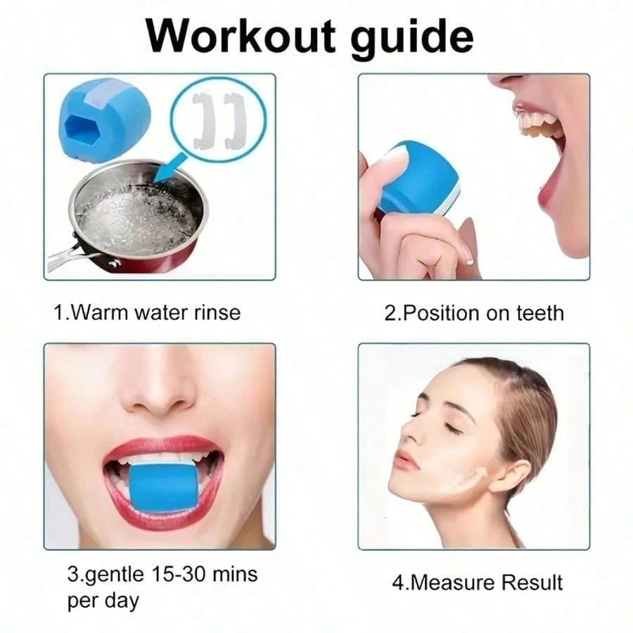 2PCS Jaw Exerciser Set. Facial Fitness And Masticatory Muscle Training Bite Device, Unisex| Suitable For Jaw/Masseter/Neck Muscles