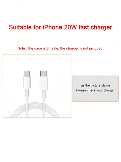 2pcs Orange Data Cable Protective Cover Compatible With Apple 20w Phone Charging Cable, Anti-Breaking Protective Case Cable Protector, Charger Protector