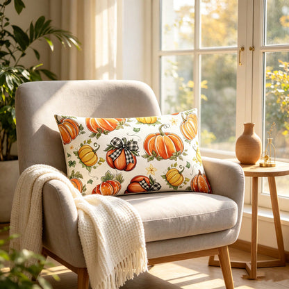 2PCS Piece Set Of Autumn Pumpkin Pillow Covers, Watercolor Maple Leaf Harvest Decorative Cushion Covers, Perfect For Thanksgiving Farmhouse-Style Home Decor, Suitable For Living Room Sofa Decoration