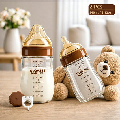 2pcs PPSU Anti Colic Baby Bottle With Air Vent System For Newborns Infant Feeding Bottle With Anti Choking Design Easy Grip For Toddlers Weaning Transition Bottle With Nipple
