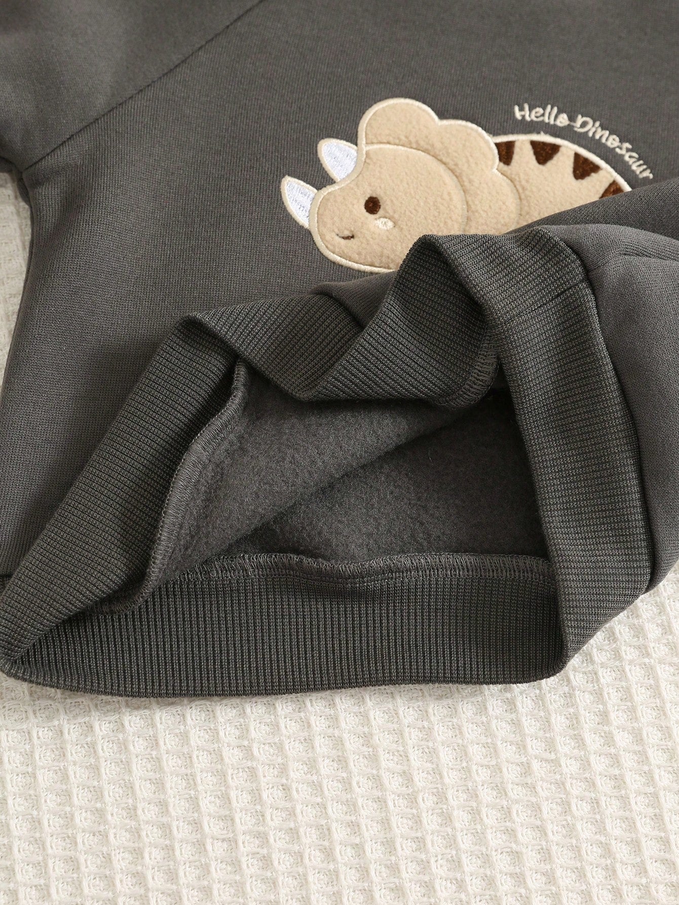 2pcs/Set Baby Boy Autumn/Winter Cute Knitted Cartoon Pattern Long Sleeve Sweatshirt & Pants Tracksuit Joggers Dinosaur Outfit Infant Set