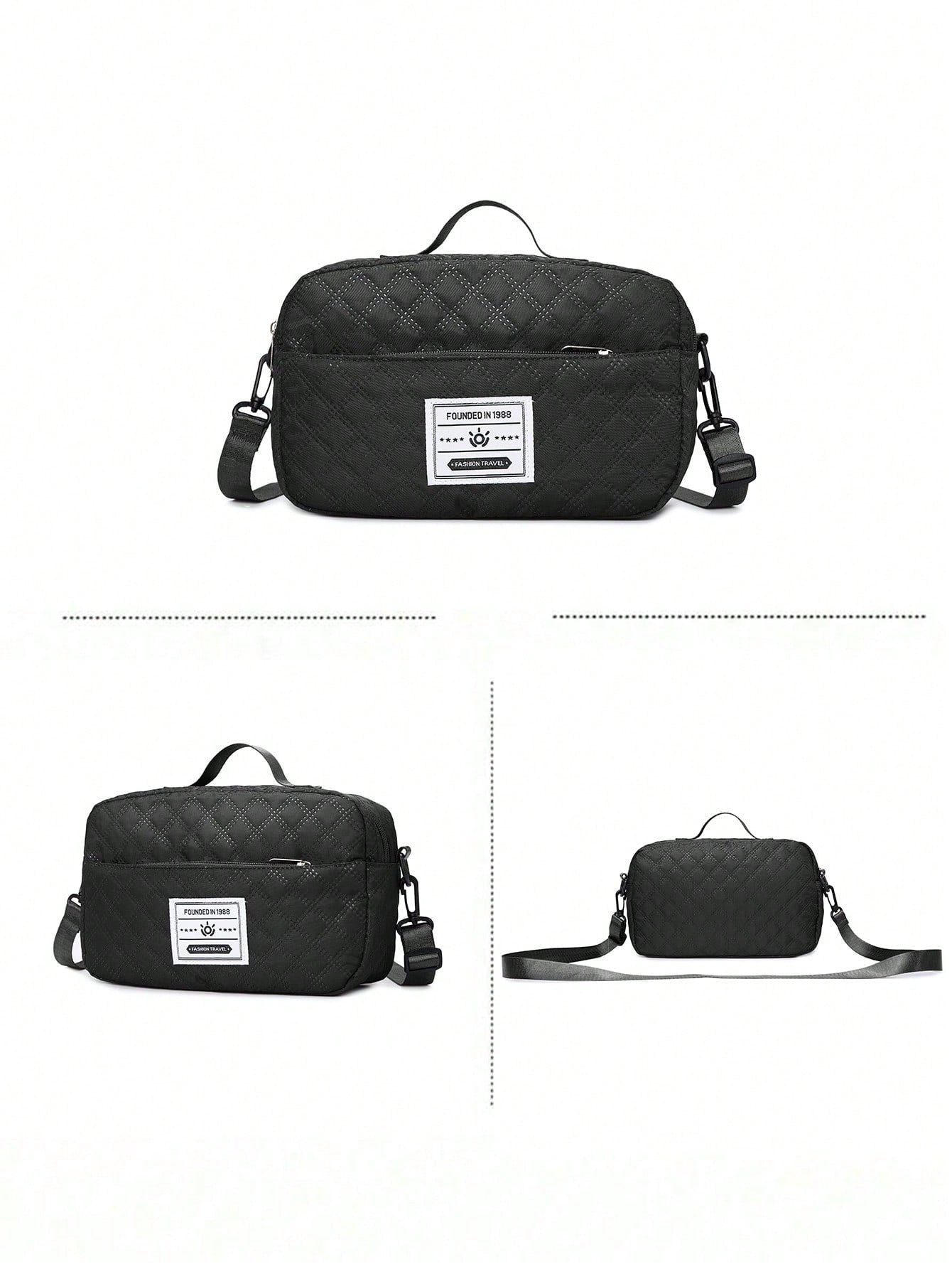 2pcs/Set Large Capacity Travel Tote Bag, Diaper Bag, Wet & Dry Separation Gym Bag, Weekend Overnight Shoulder Bag, Hospital Essential Mommy Bag