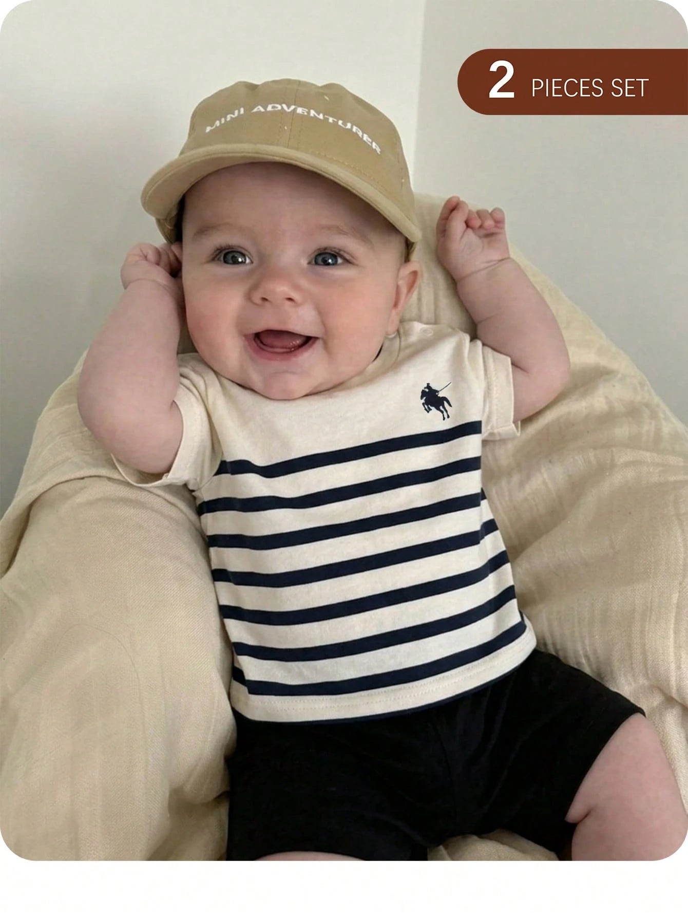 2pcs/Set Newborn Striped Short Sleeve T-Shirt+Shorts Baby Boy Sailor Outfit Shirts And Shorts Set Casual Wear Babies With Clothes For Photoshoot,Kids