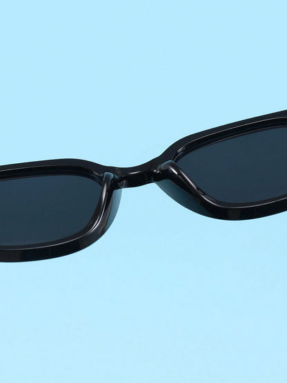 2pcs Square Frame Fashion Glasses, Suitable For Boys And Girls, Decoration & Photography Props For Festivals & Parties