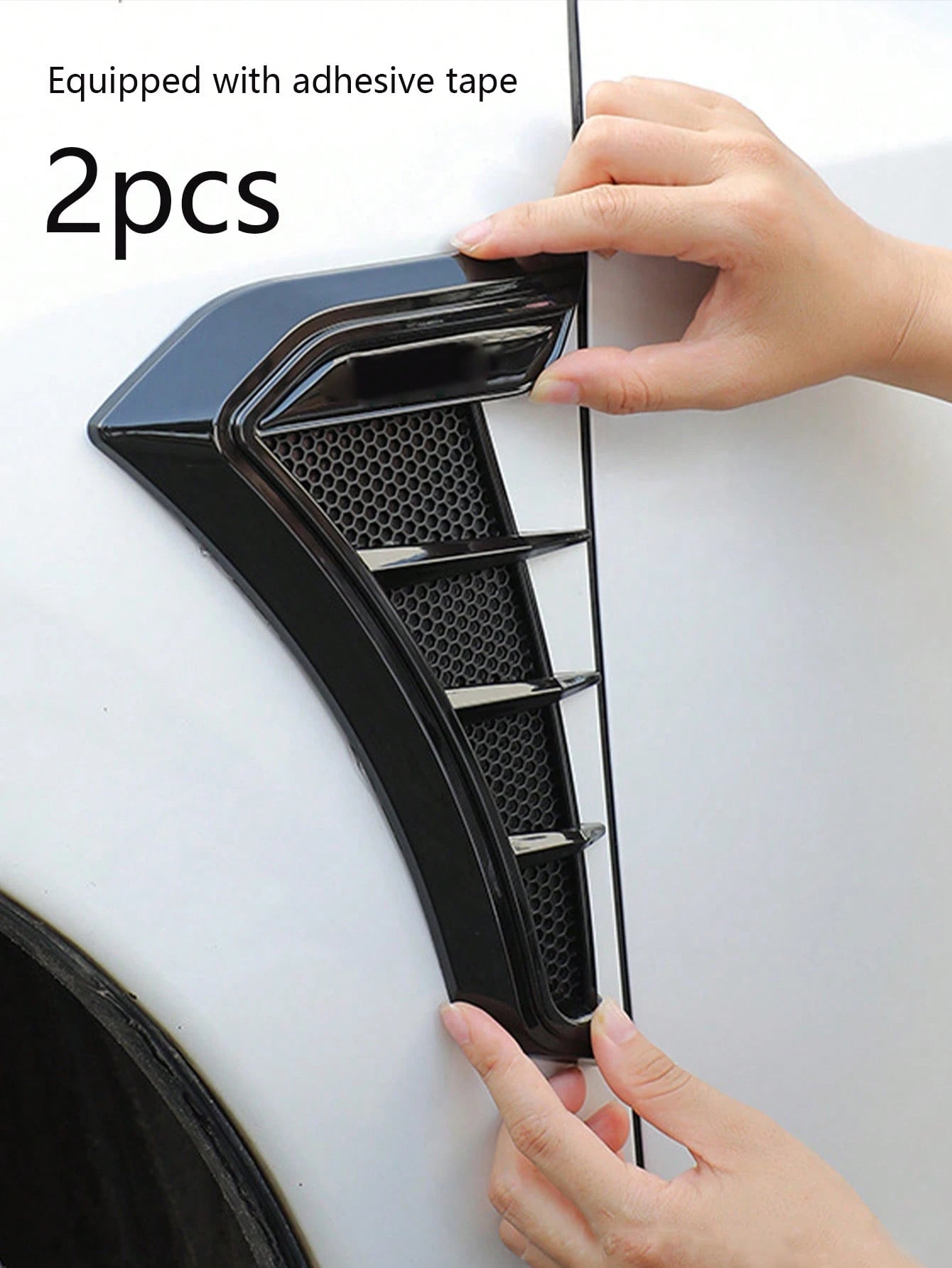 2pcs Universal Car Blade Decorative Sticker, Side Vent Outlet Modification Trim