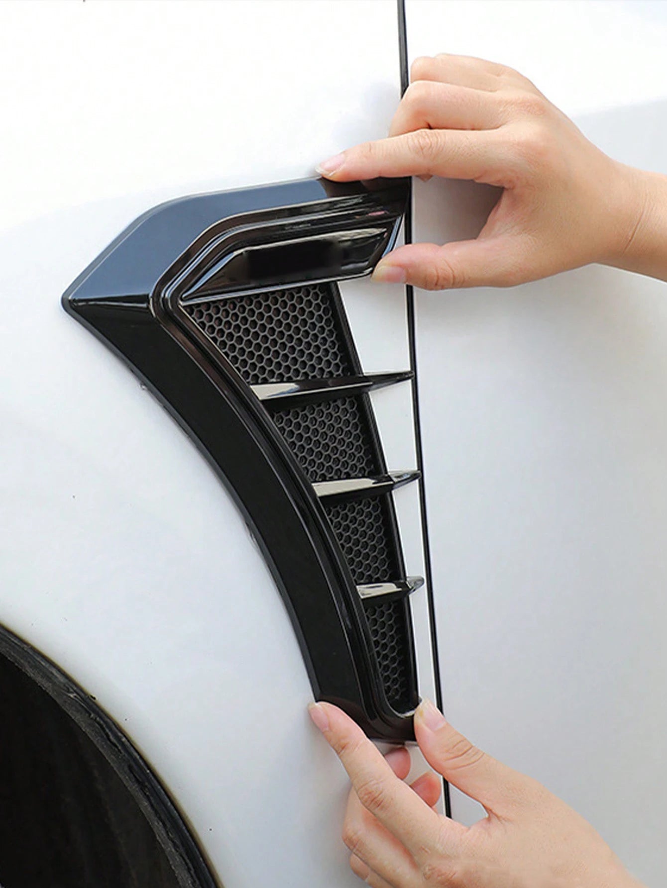 2pcs Universal Car Blade Decorative Sticker, Side Vent Outlet Modification Trim