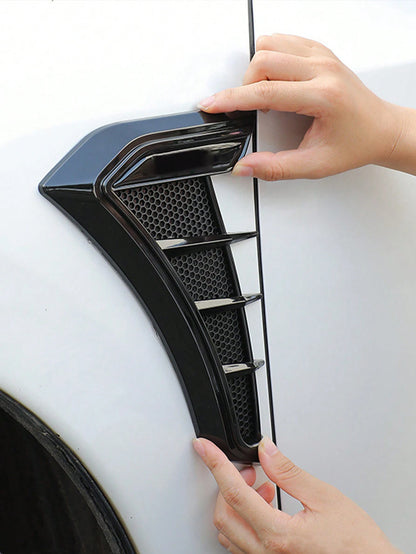 2pcs Universal Car Blade Decorative Sticker, Side Vent Outlet Modification Trim