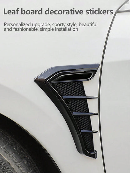 2pcs Universal Car Blade Decorative Sticker, Side Vent Outlet Modification Trim