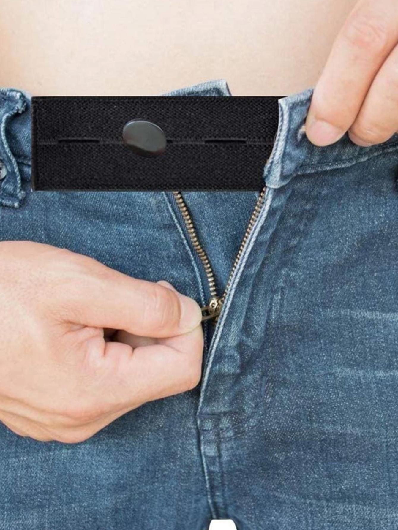 2pcs Waistband Extender Buckle, Elastic Adjustable Pants Extension, Maternity Pants Stretch Button