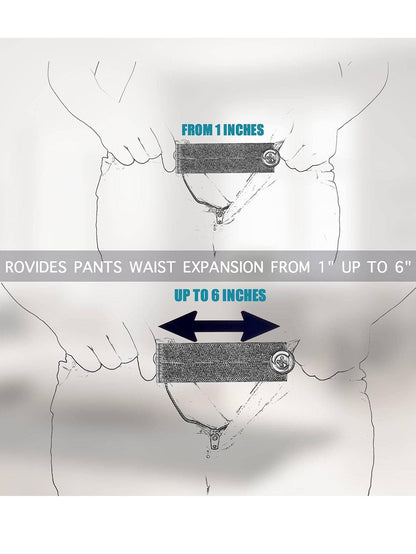 2pcs Waistband Extender Buckle, Elastic Adjustable Pants Extension, Maternity Pants Stretch Button