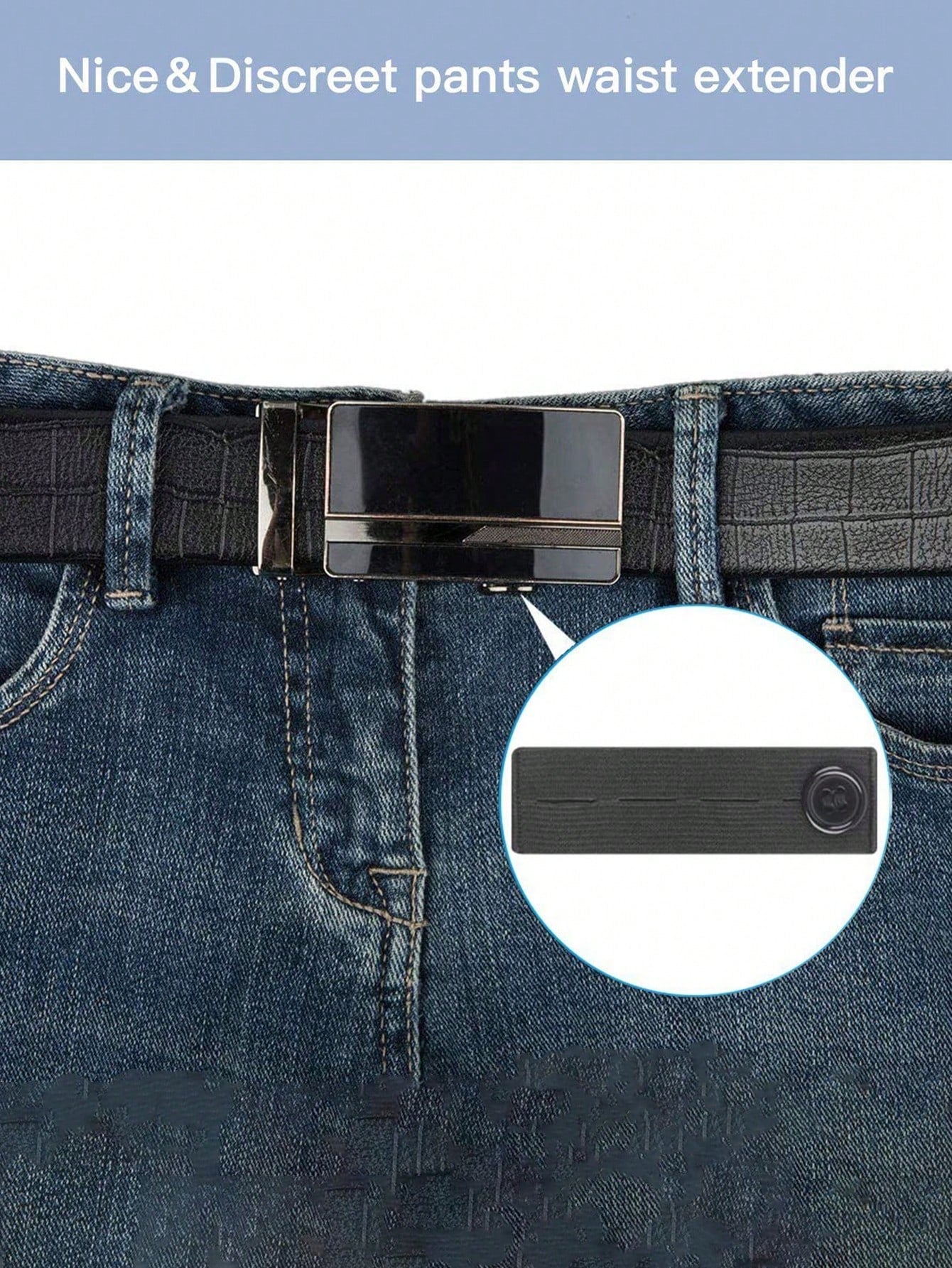2pcs Waistband Extender Buckle, Elastic Adjustable Pants Extension,Pants Button Extension Belt, Maternity Pants Stretch Button, Adjustable Button Extension Buckle, Suitable For Men And Women