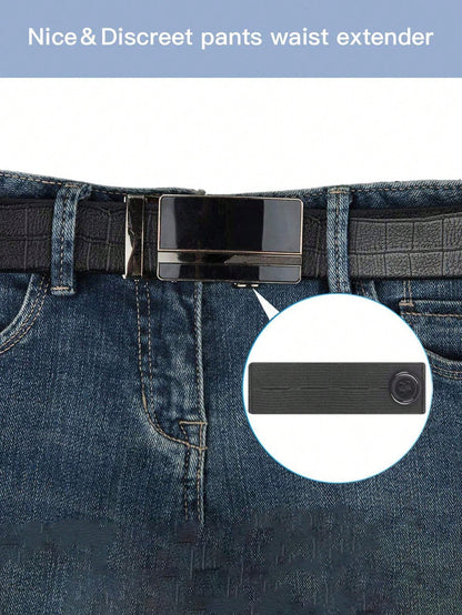 2pcs Waistband Extender Buckle, Elastic Adjustable Pants Extension,Pants Button Extension Belt, Maternity Pants Stretch Button, Adjustable Button Extension Buckle, Suitable For Men And Women