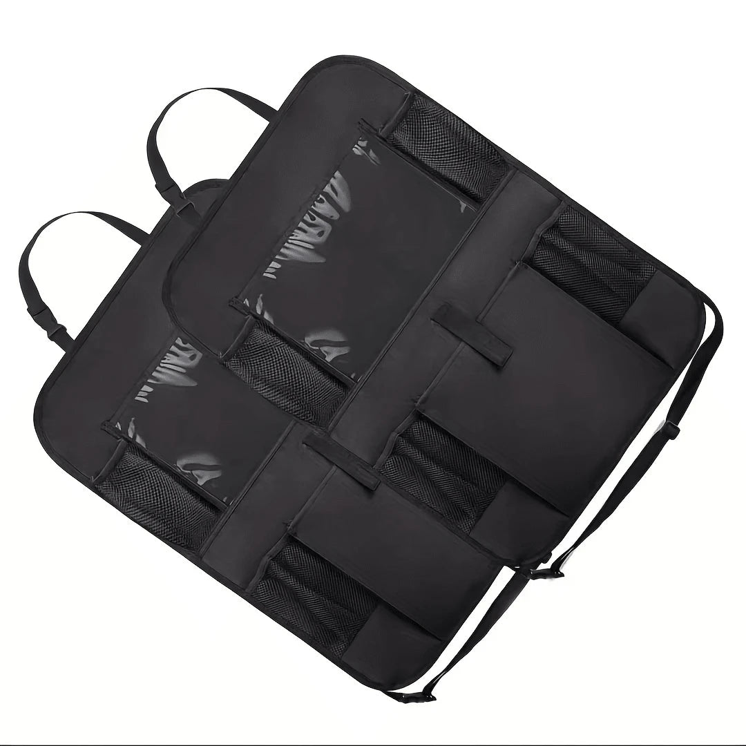2pcs Waterproof & Durable Car Seat Back Storage Bag, Foldable Rear Seat Hanging Organizer, Universal Car Seat Pocket, Car Accessories Christmas Gift