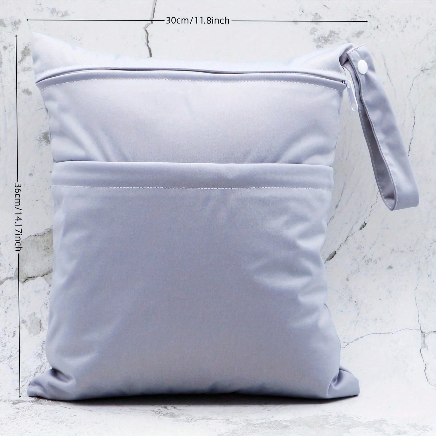2pcs Waterproof Wet Dry Separation Bags, Double Layer Design, Reusable Diaper Bag And Travel Storage Bag