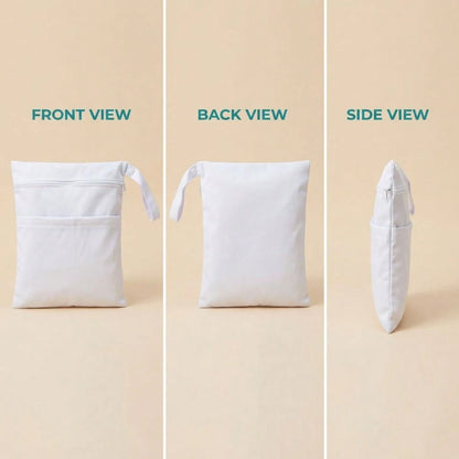 2pcs Waterproof Wet Dry Separation Bags, Double Layer Design, Reusable Diaper Bag And Travel Storage Bag