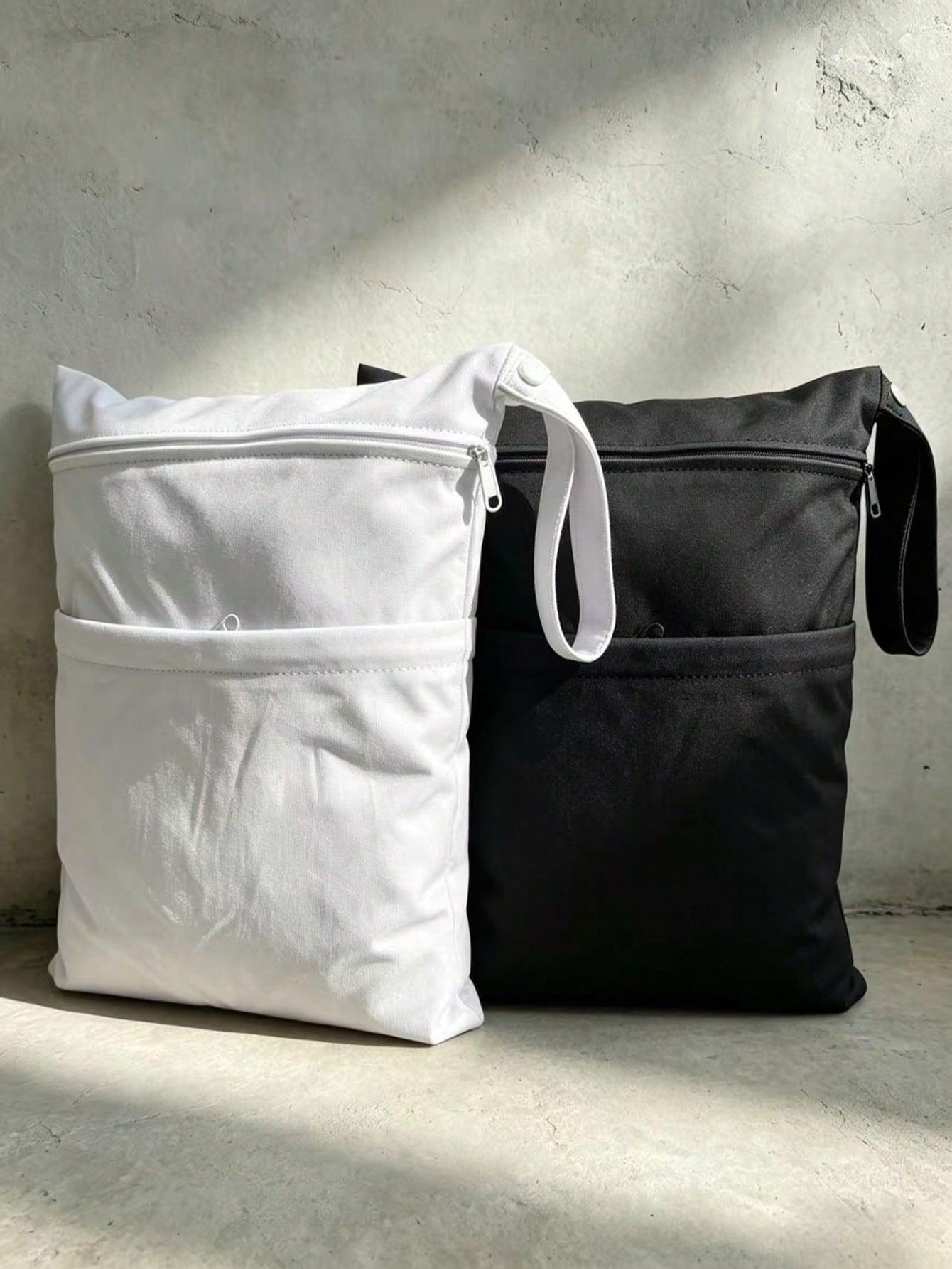 2pcs Waterproof Wet Dry Separation Bags, Double Layer Design, Reusable Diaper Bag And Travel Storage Bag