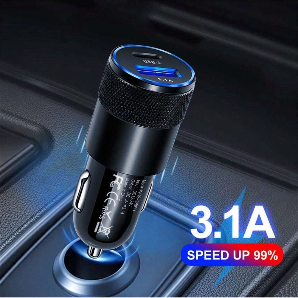 3.1a Pd Car Charger, Black