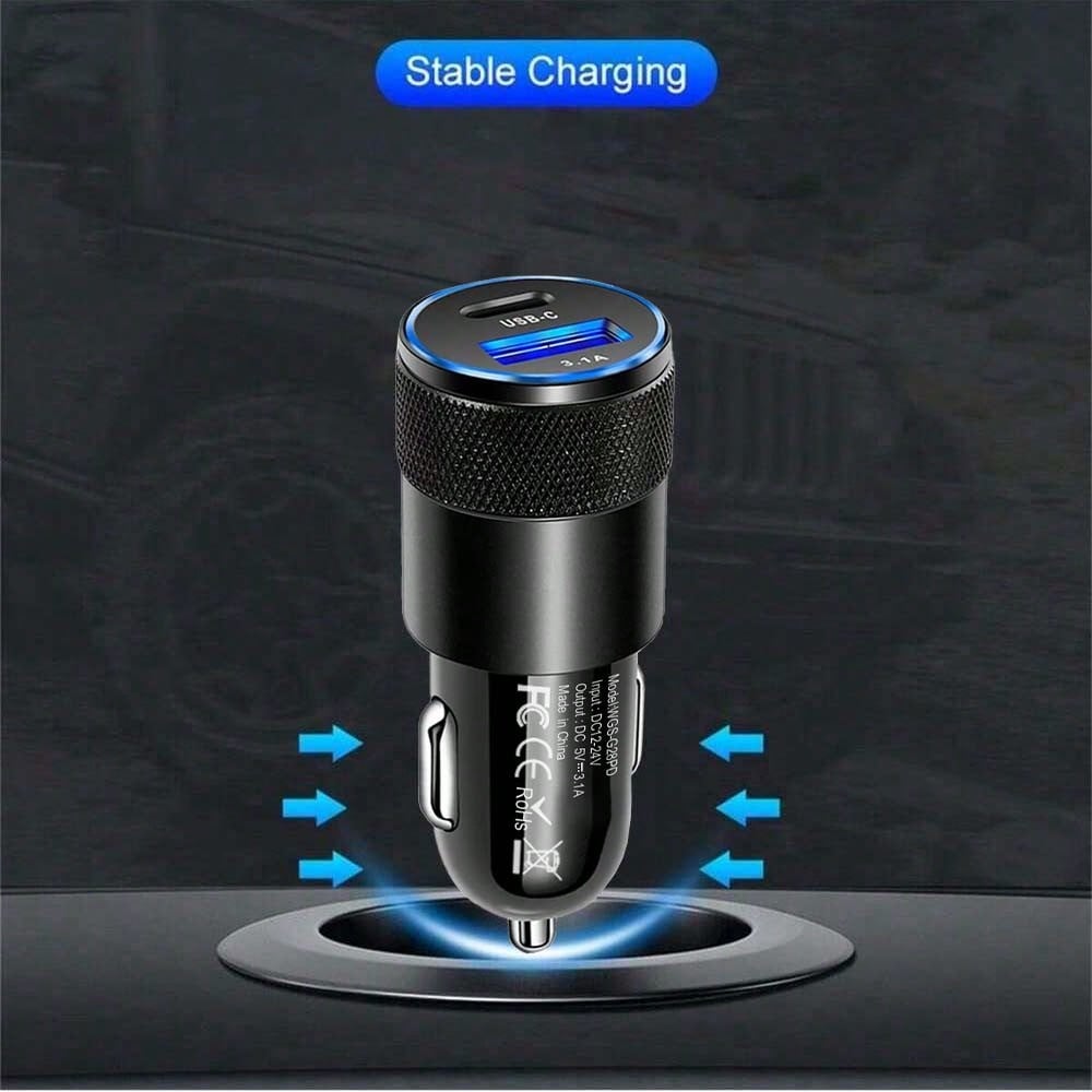 3.1a Pd Car Charger, Black