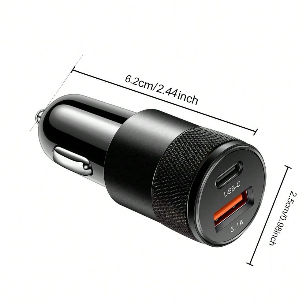 3.1a Pd Car Charger, Black