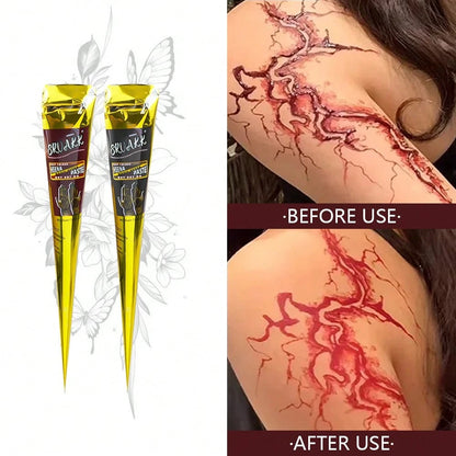 3/4/12 Pcs SRVAKK- Tattoo Paste (Brown/Black)| Temporary Tattoo Ink| For Short-Term Personalized Creations & Body Art| Waterproof Formula| Ideal For Body Painting And DIY Temporary Designs.