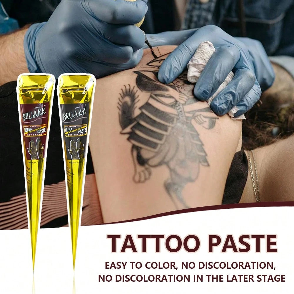 3/4/12 Pcs SRVAKK- Tattoo Paste (Brown/Black)| Temporary Tattoo Ink| For Short-Term Personalized Creations & Body Art| Waterproof Formula| Ideal For Body Painting And DIY Temporary Designs.